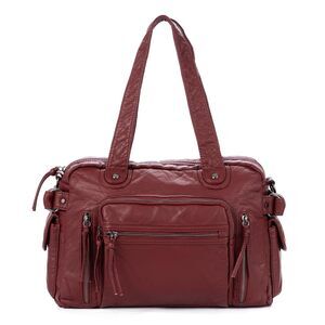 7954 Soft Vegan Leather City Tote Bag Vintage Hobo Handbag with Adjustable